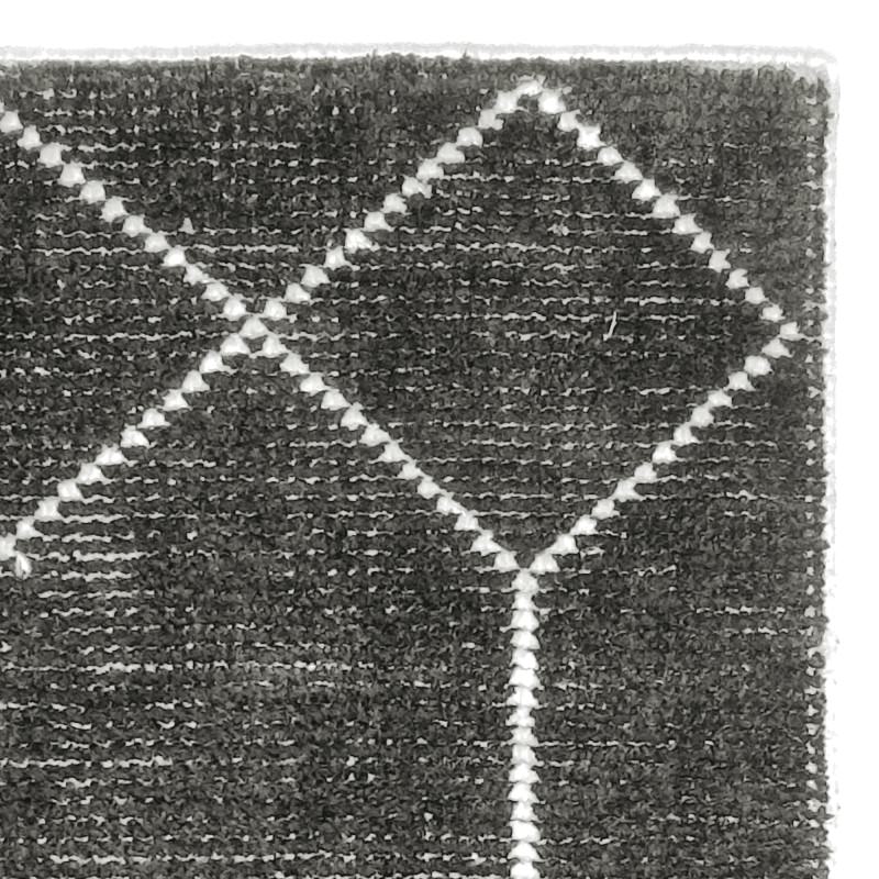 Theda Rug Geometrics Hand Knotted Wool Rug, 250x300cm, Black