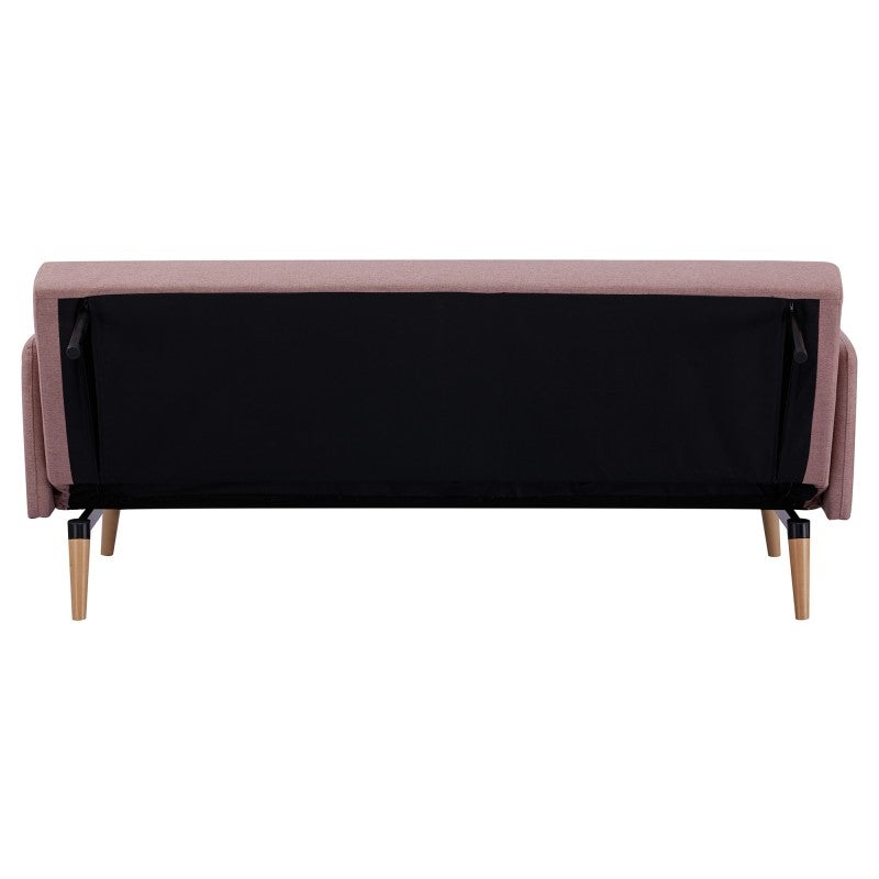 Brae Fabric Click Clack Sofa Bed, 3 Seater, Blush