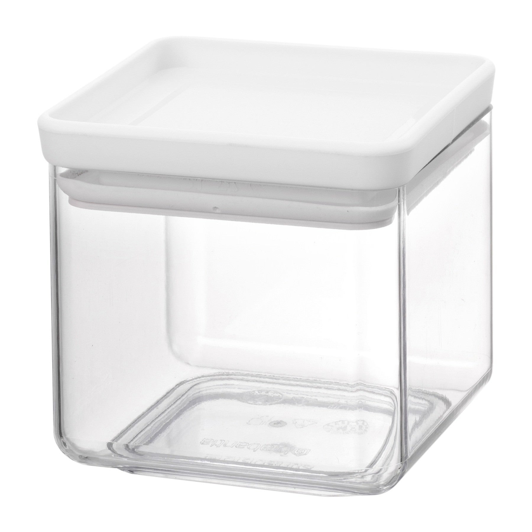 Brabantia Stackable Square Canister, Light Grey Lid, 700ml