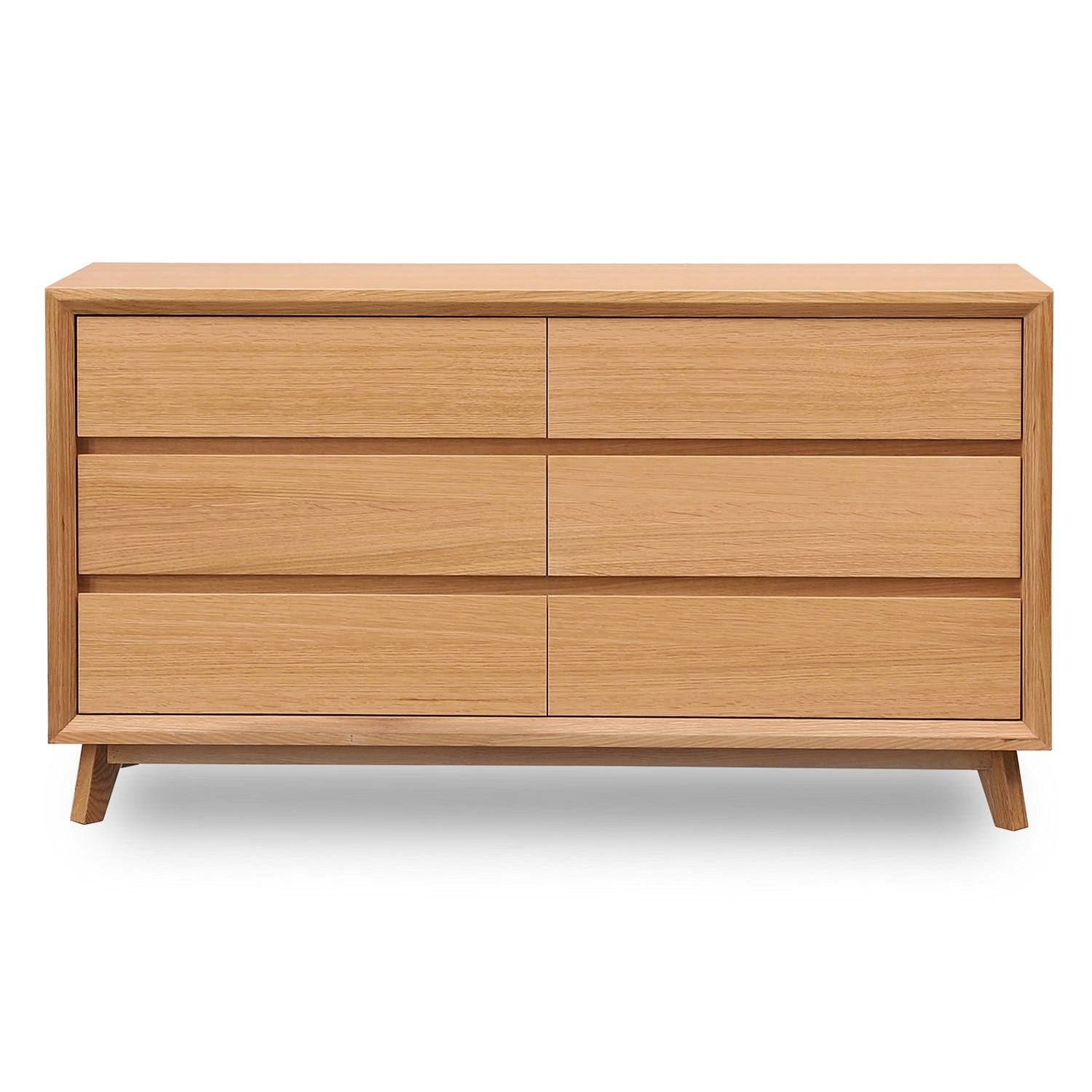 Courtney White Oak 6 Drawer Dresser
