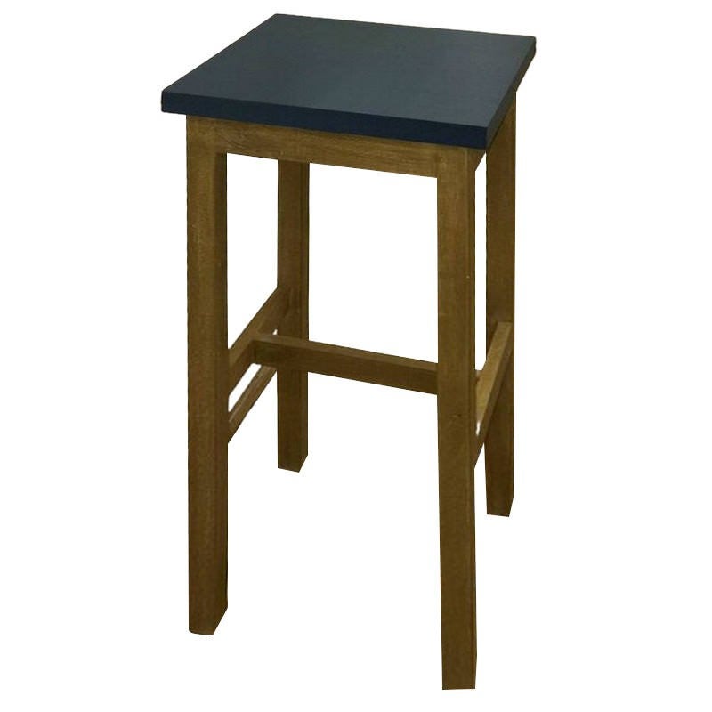 Deonic Wooden Bar Stool / Planter Table, Charcoal / Brown