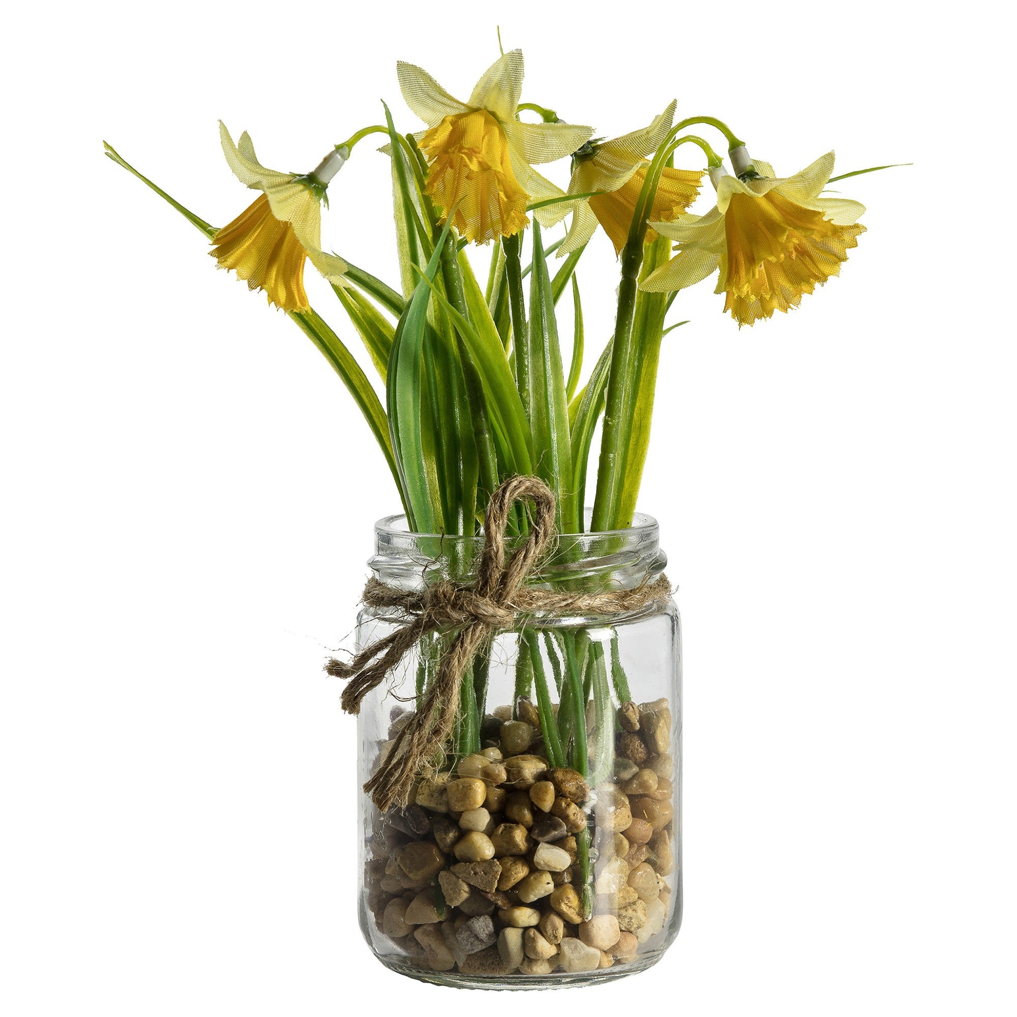Shereford Artificial Daffodils in Glass Jar