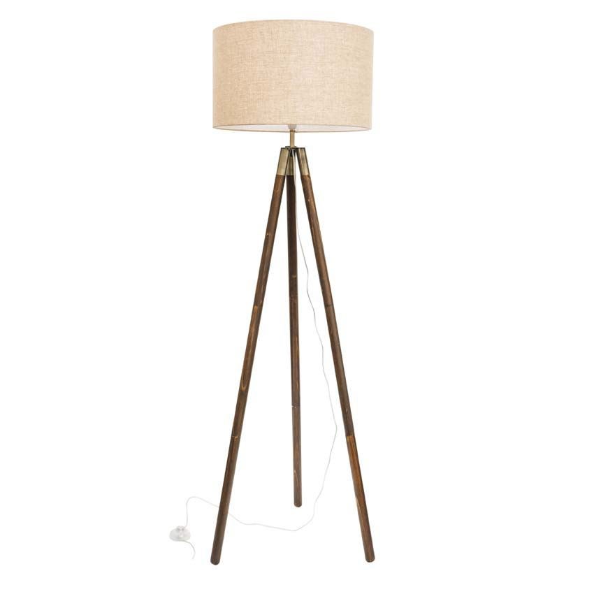 Prince Wooden Tripod Floor Lamp
