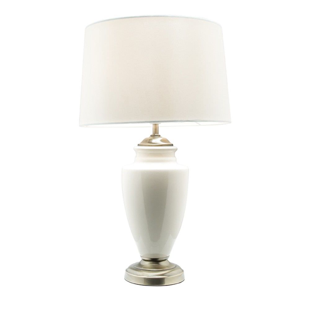 Marie Ceramic Table Lamp, Cream