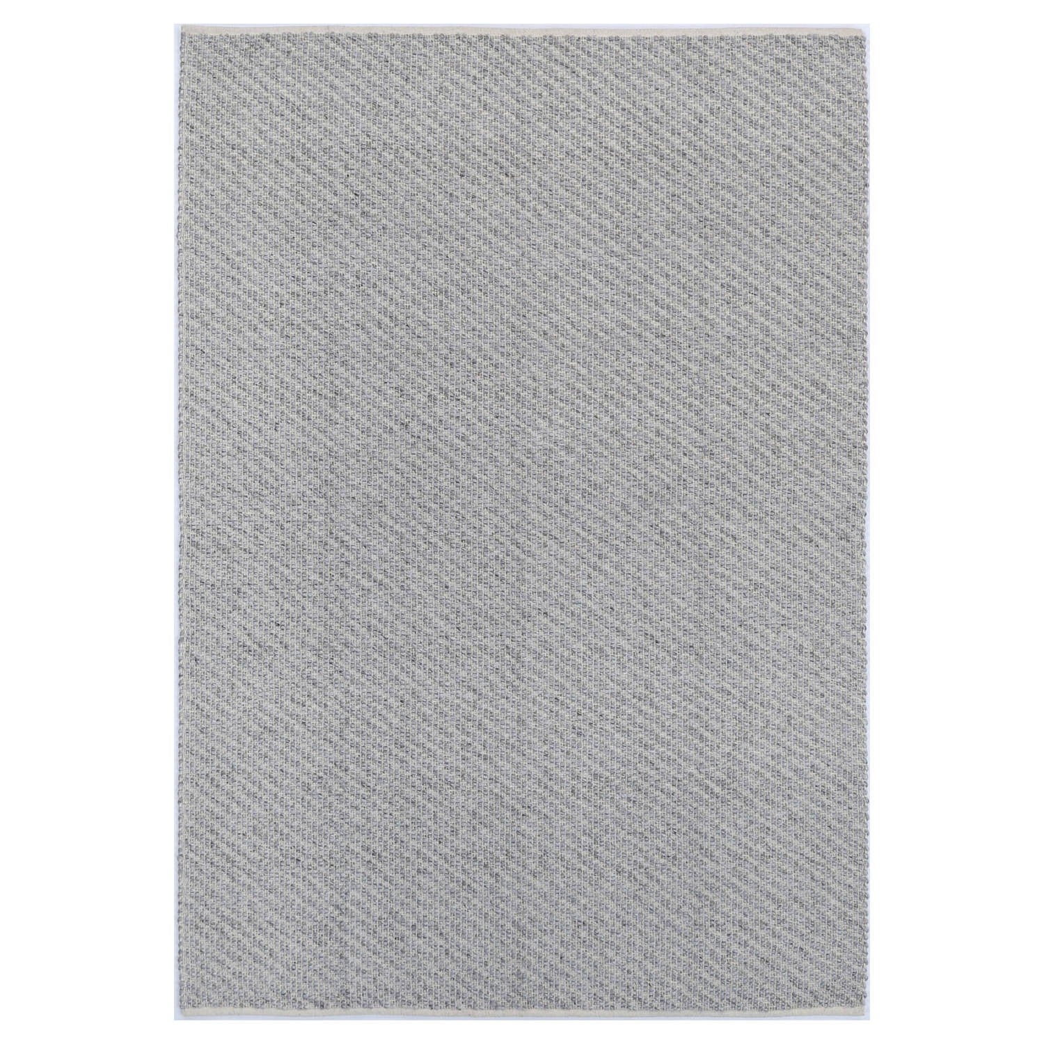 Basalt Handwoven Wool Rug, 225x125cm, Grey