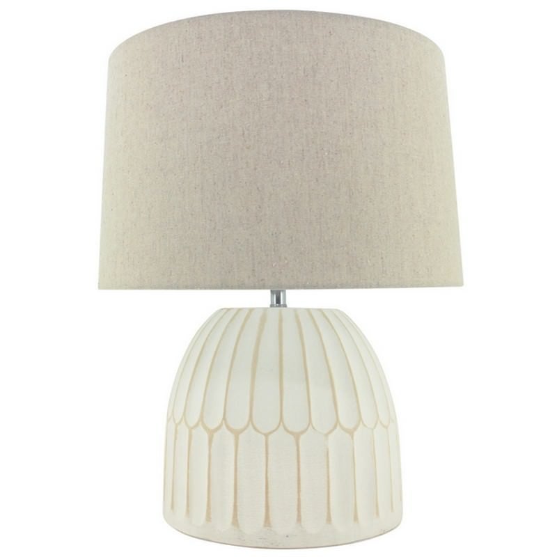 Pare Ceramic Base Table Lamp Distressed White