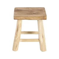 Verin Teak Timber Low Stool