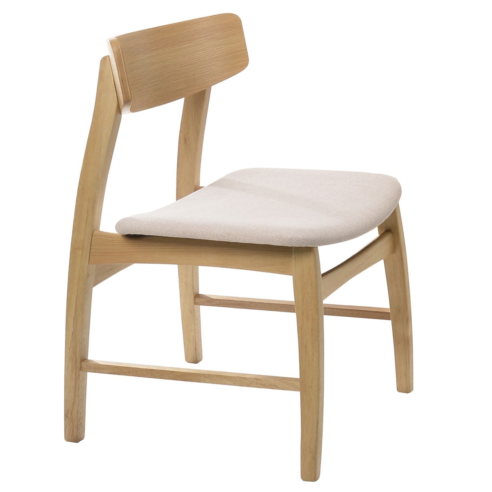 Harrogate Rubberwood Timber Dining Chair with fabric Seat