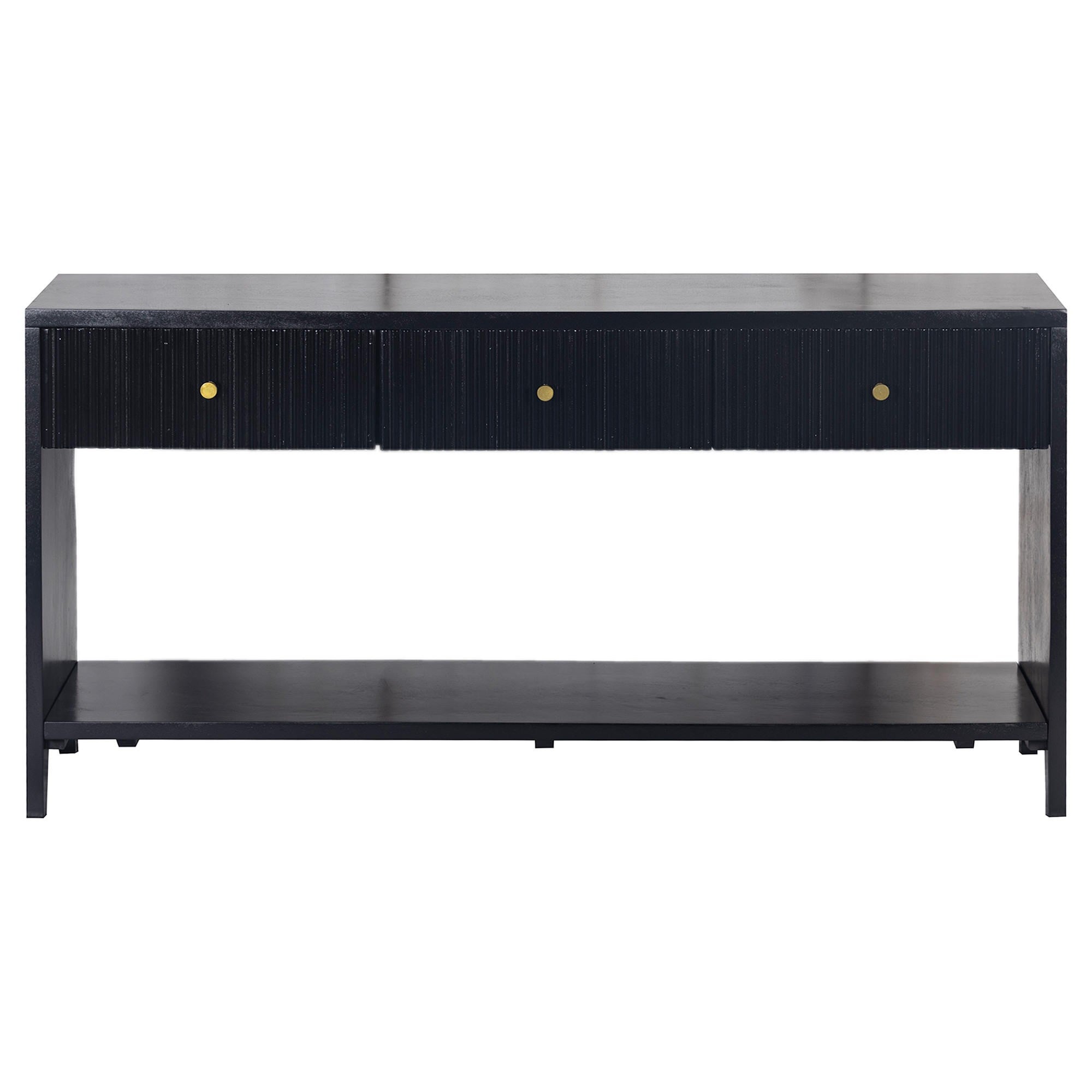 Frazer Mango Wood Console Table, 150cm, Black
