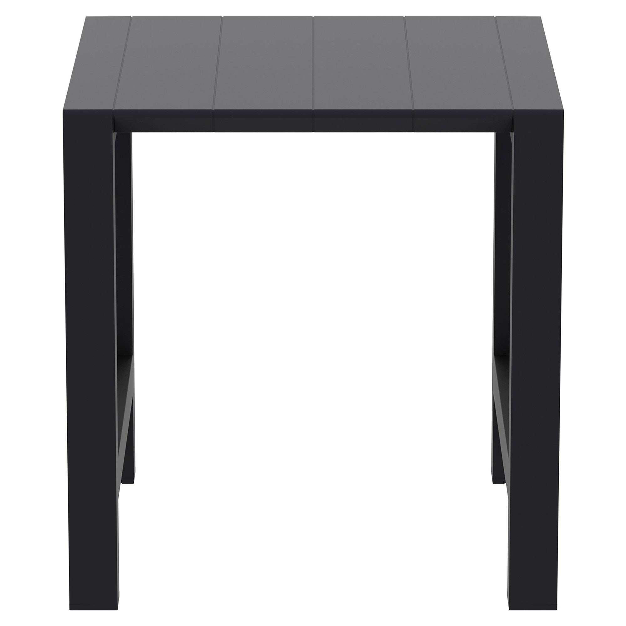 Siesta Vegas Commercial Grade Outdoor Extendible Bar Table, 100-140cm, Black