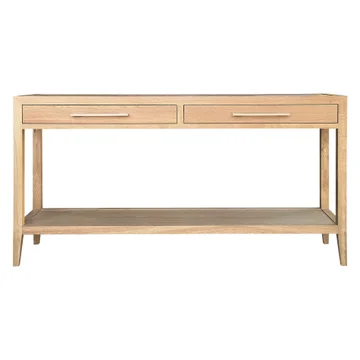 Mauvoisin Oak Timber Console Table, 150cm, Natural Oak