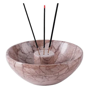 Orvieto Marble Tray Incense Holder, Marinara