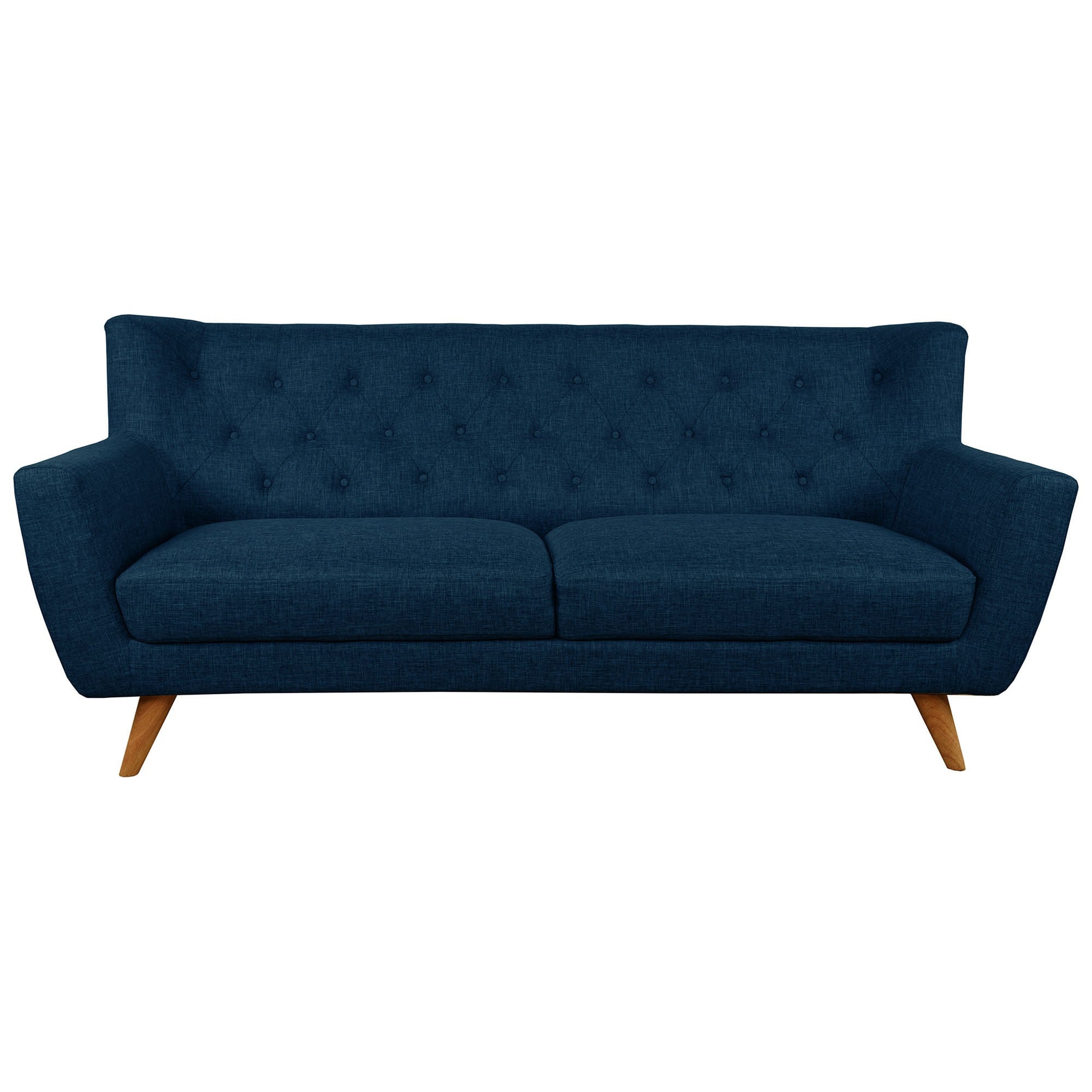 Dinis Fabric Sofa, 3 Seater, Navy