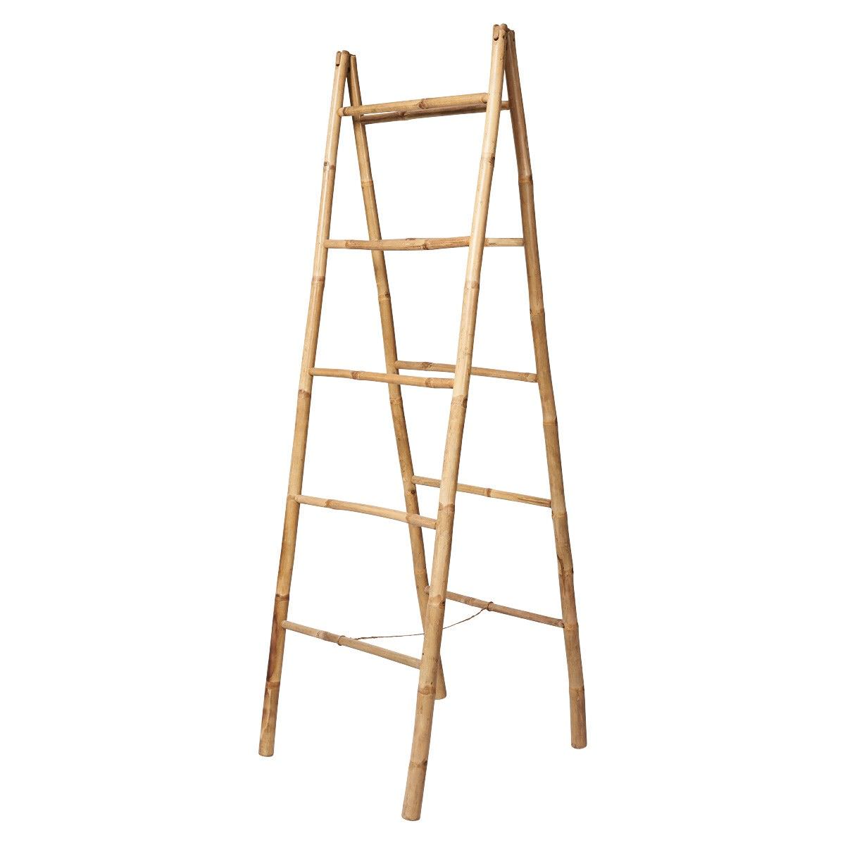 Allison Bamboo Foldable A-shape Ladder Rack, Natural