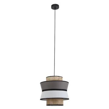Vaclava Linen & Rattan Pendant Light