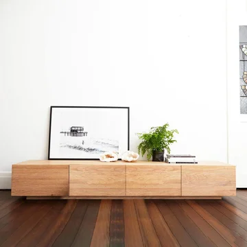 Renova Wooden 4 Drawer TV Unit, 240cm