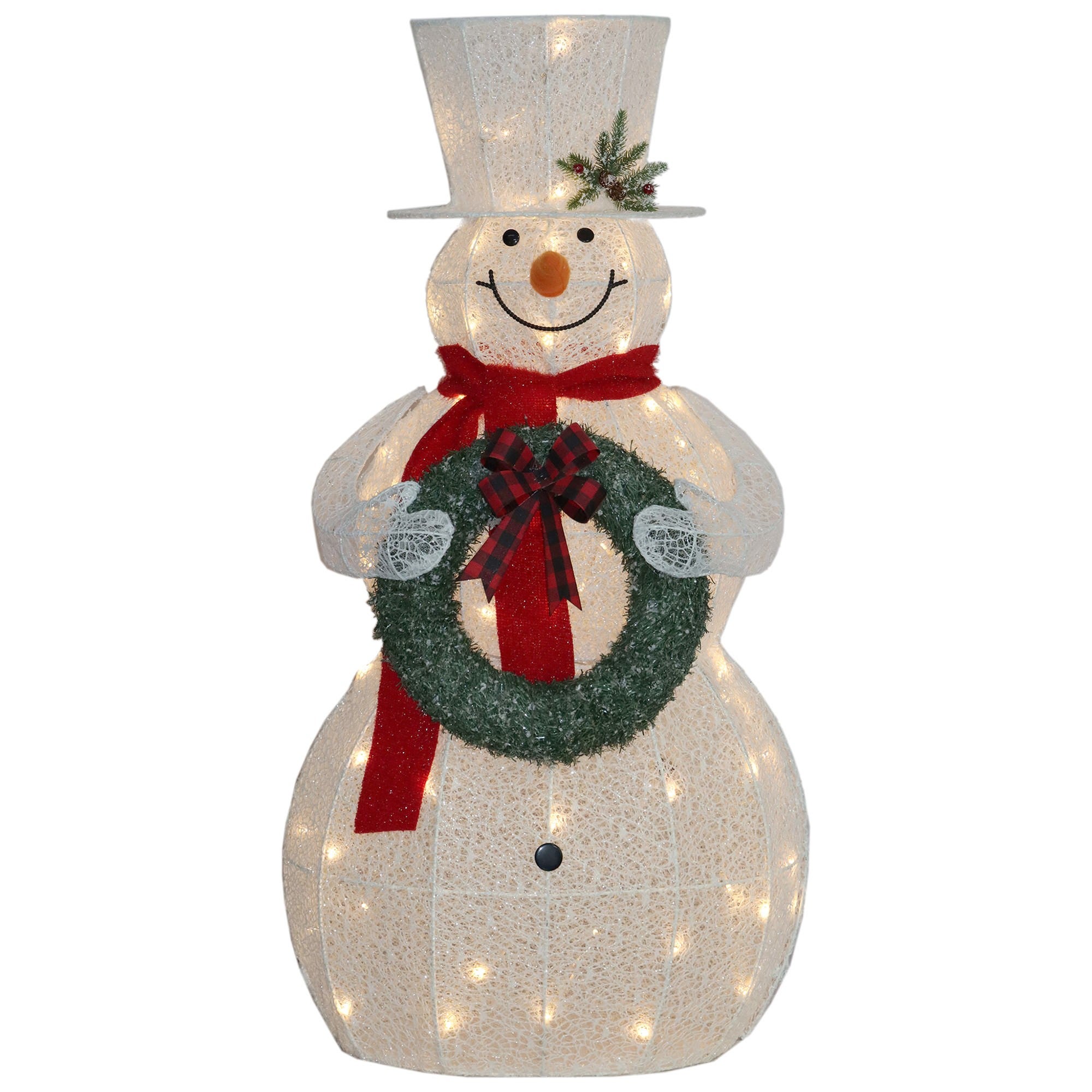 Arvila LED Light Up Outdoor Christmas Snowman Figurine, 150cm, White