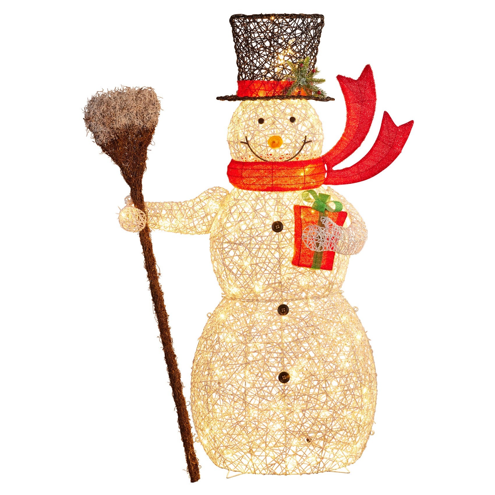 Mantylan LED Light Up Outdoor Christmas Snowman Figurine, 150cm
