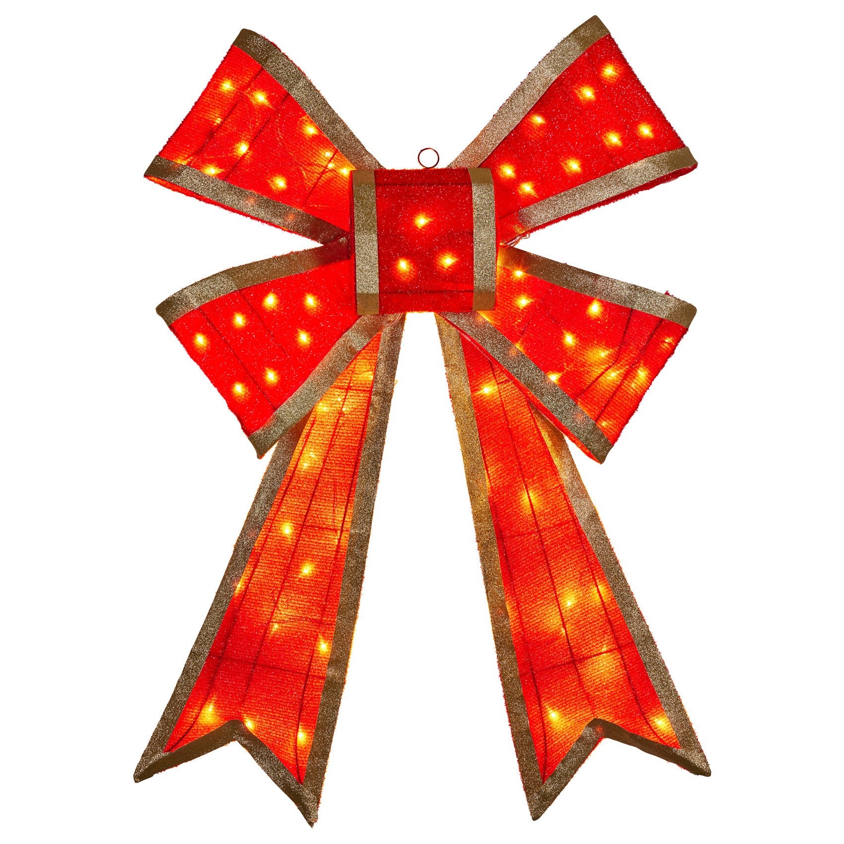 Kesti LED Light Up Outdoor Bow Ornament, 110cm, Red