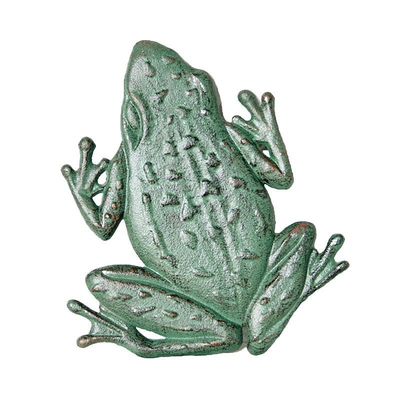 Frog Cast Iron Stepping Frog - Verdigris