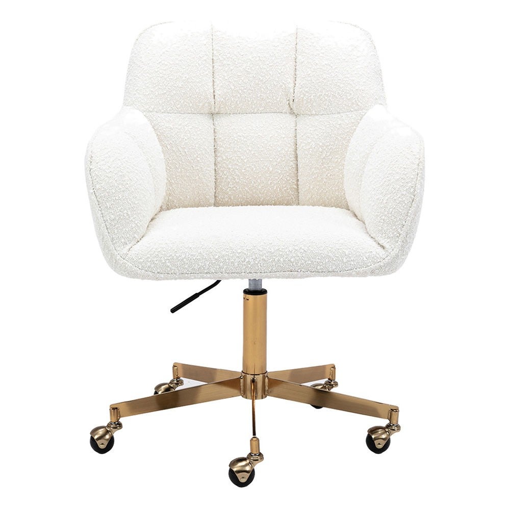 White and gold desk chair hotsell