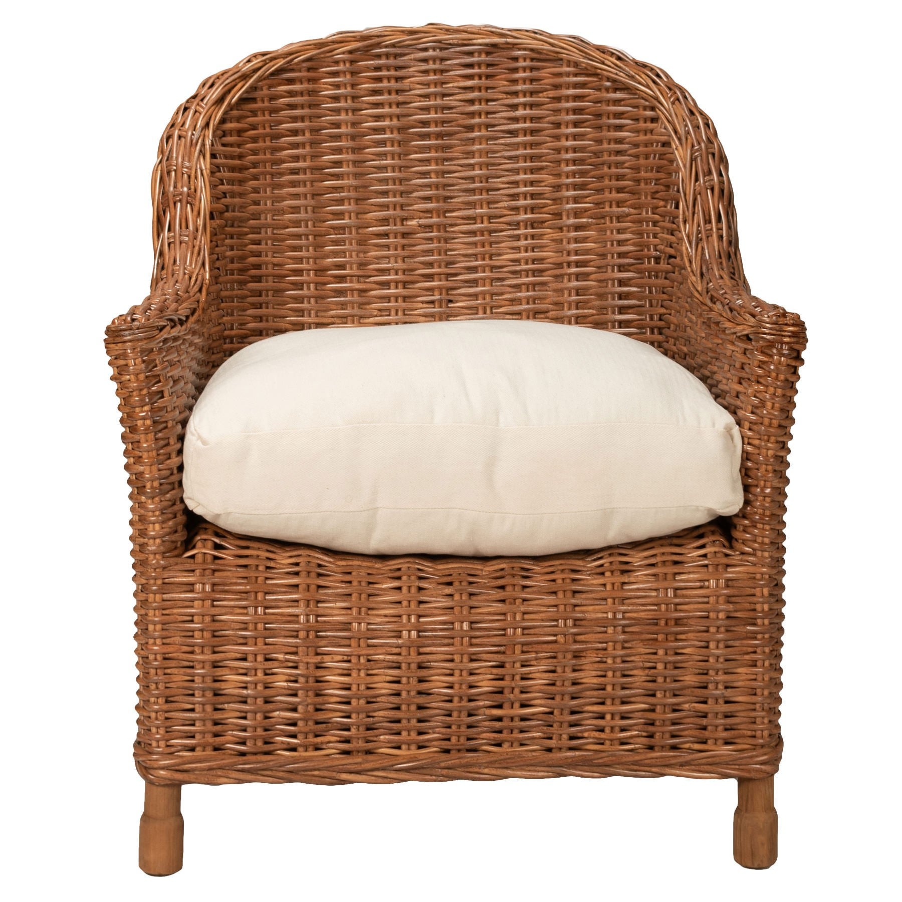 Sam W Rattan Sam Rattan Armchair, Antique Brown