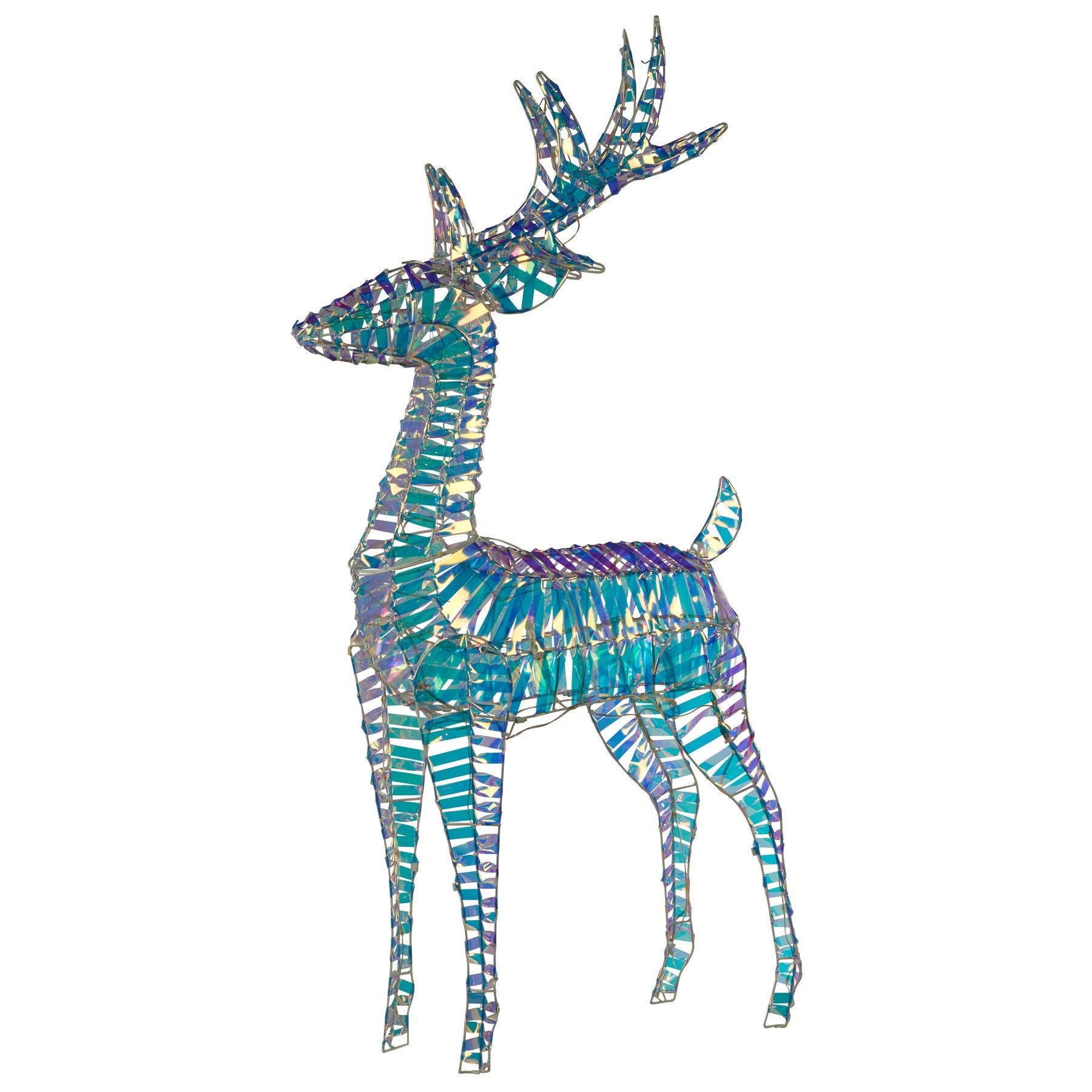 Deffillo LED Light Up Outdoor Christmas Reindeer Figurine, 130cm