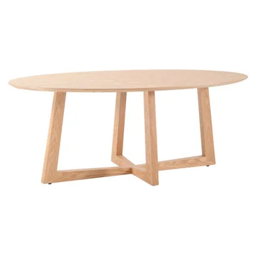 Sloan Commercial Grade Timber Oval Dining Table, 200cm, Natural