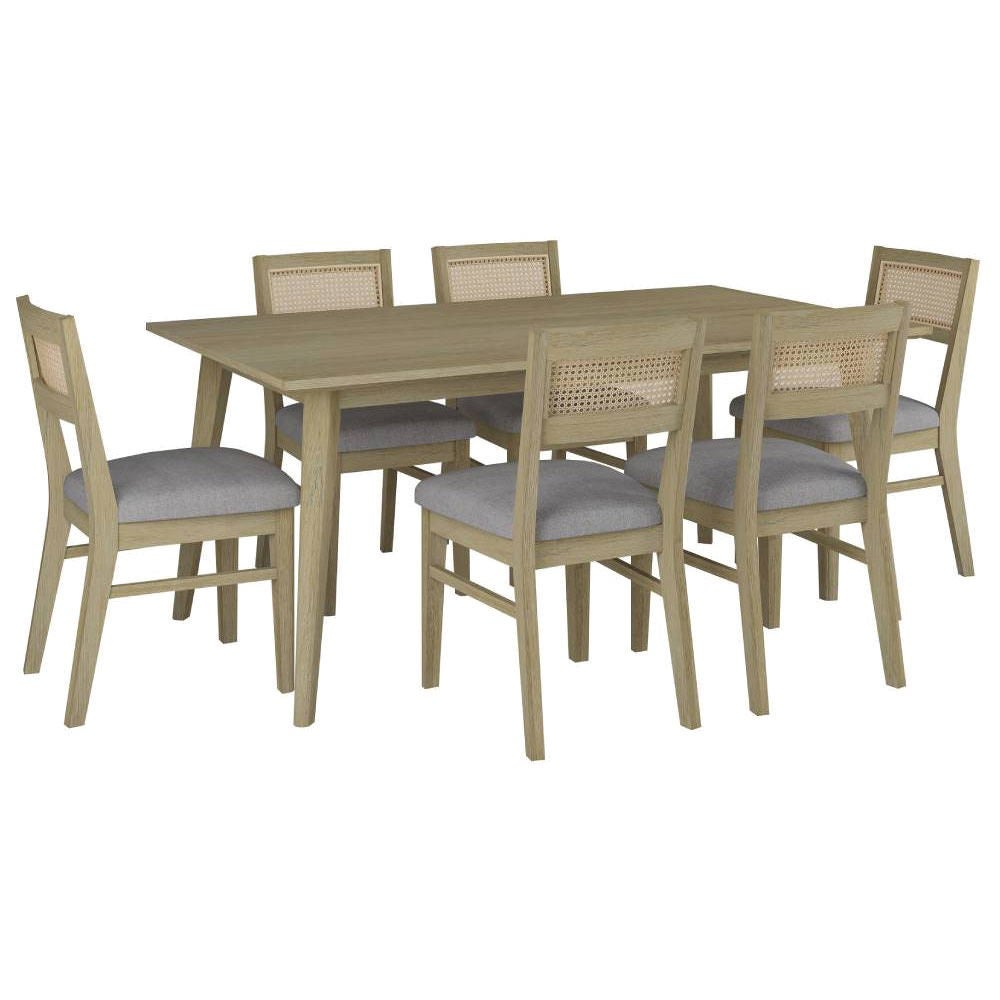 Andros 7 Piece Acacia Timber Dining Table Set, 180cm