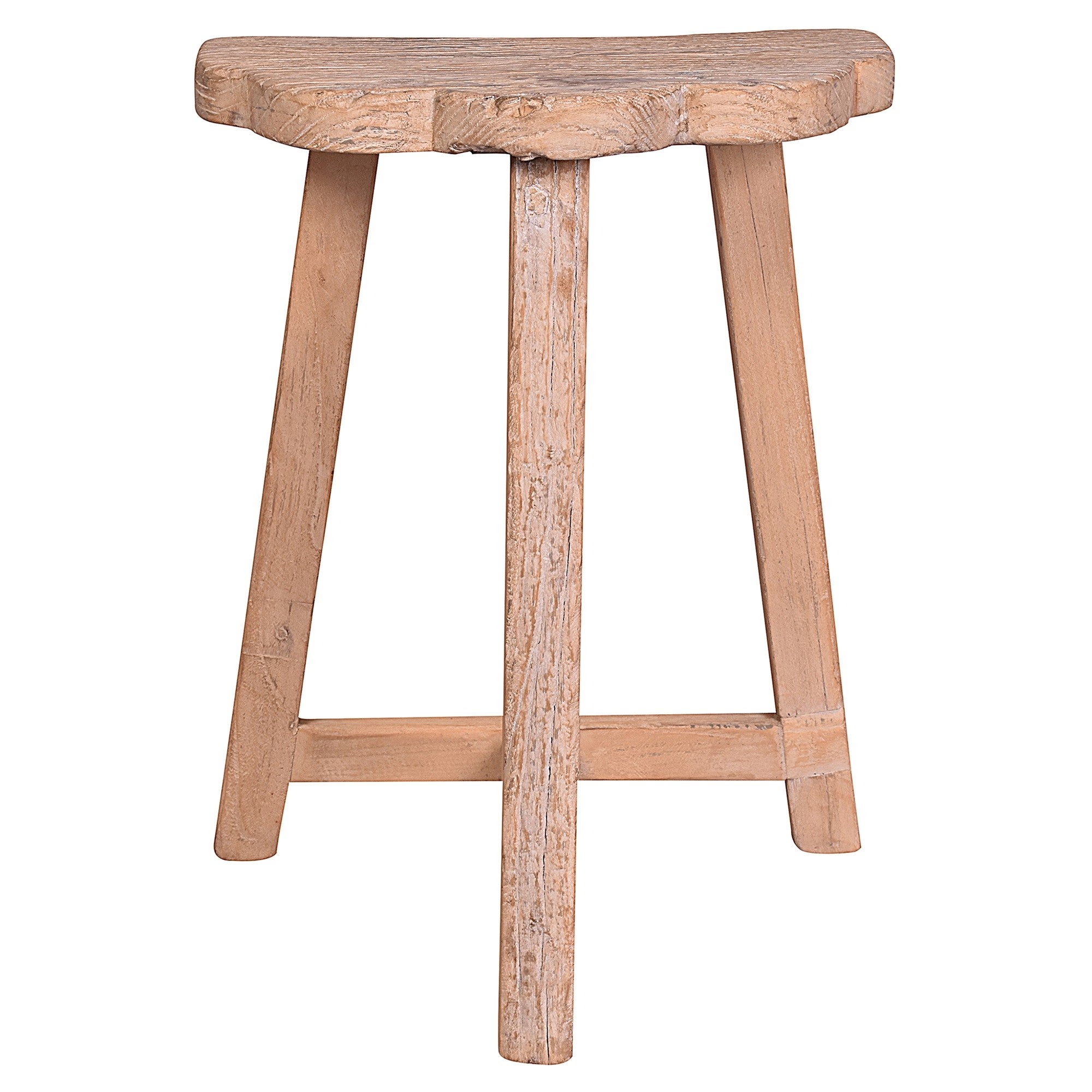Naka Reclaimed Elm Timber Saddle Stool
