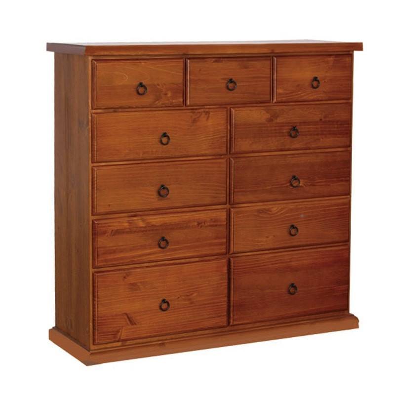 Alford Pine Timber 11 Drawer Chest