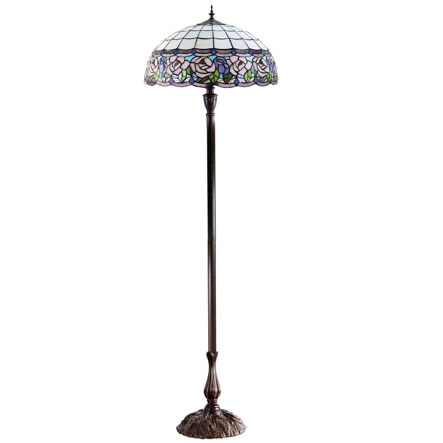 Tiffany style stained glass floor deals lamp