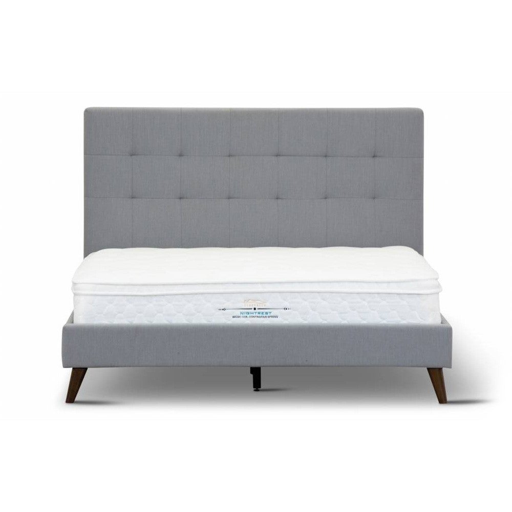 Paradox Fabric Bed, Double, Light Grey