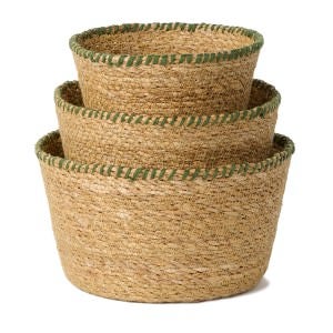 think of things】CIRCLE BASKET GREEN CIRCLE BASKET BLUE