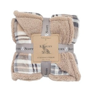 Kilburn and scott sherpa throw grey outlet
