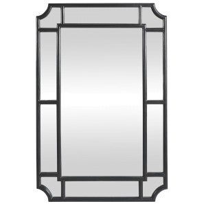 Hampshire Timber Frame Wall Mirror, 120cm, Black