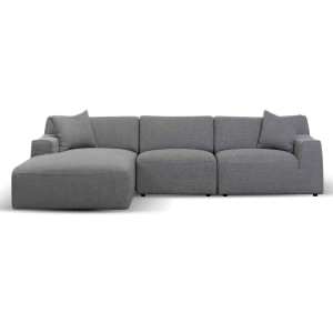 Norreby Fabric Modular Corner Sofa, 4 Seater with LHF Chaise, Noble Grey