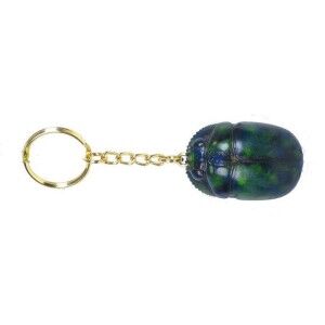 Cast Bronze Scarab Beetle Key Ring