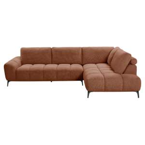 Colette Fabric Modular Corner Sofa, 4 Seater with RHF Chaise, Rust