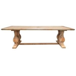 Arian Reclaimed Elm Timber Dining Table, 300cm, Natural