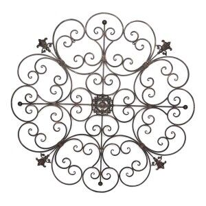 Circolo Fleur Round Metal Wire Wall Art, 93cm