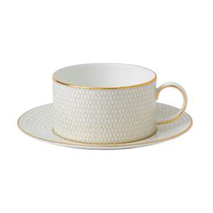 Wedgwood Gio Gold Bone China Teacup & Saucer