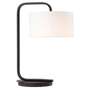 Cordell Marble & Metal Base Table Lamp, Black