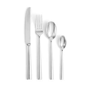 Wedgwood Lunar 16 Piece Stainless Steel Cutlery Set, Silver