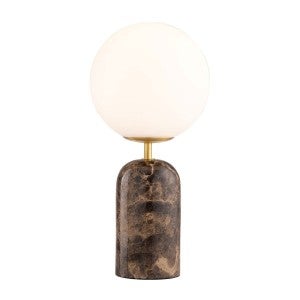 Soren Marble & Glass Table Lamp, Brown