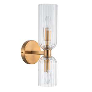 Hepburn Fluted Glass & Metal Wall Sconce