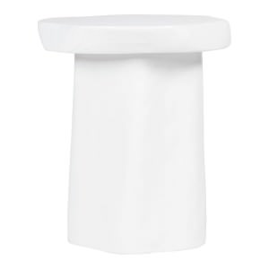 Sorrento Concrete Side Table,White