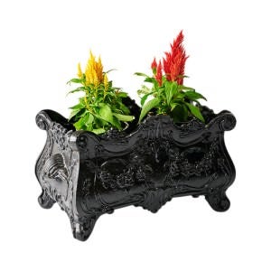 Maylone Cast Iron French Planter, Black