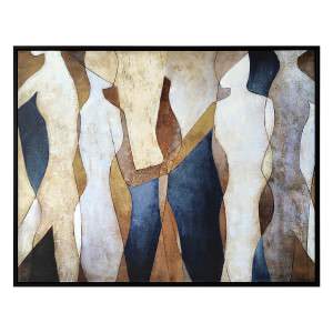 "Abstract Figures" Framed Enhanced Canvas Wall Art Print, 145cm