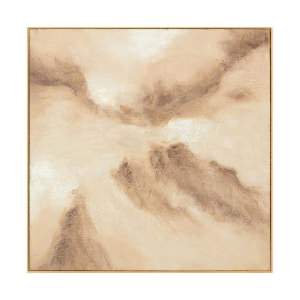 "Mist" Framed Abstract Canvas Wall Art Painting, 100cm